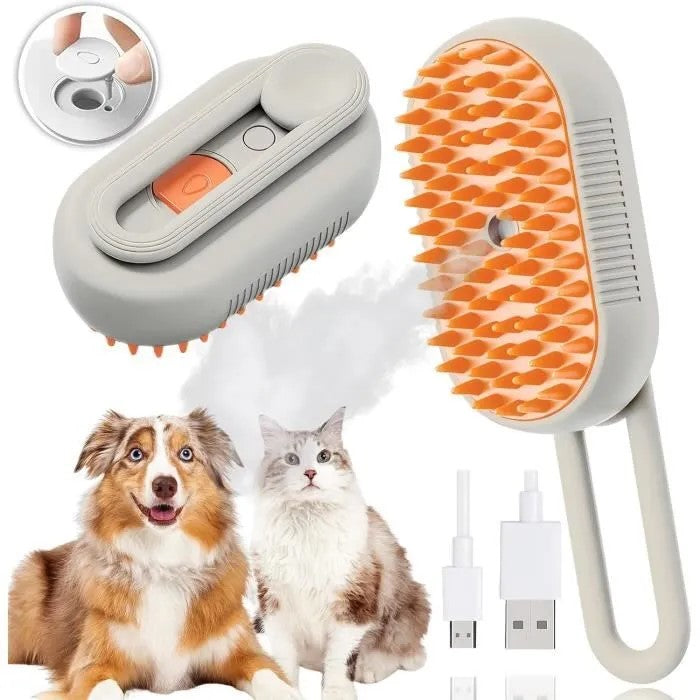 Brosse Vapeur 3-en-1 pour Chien